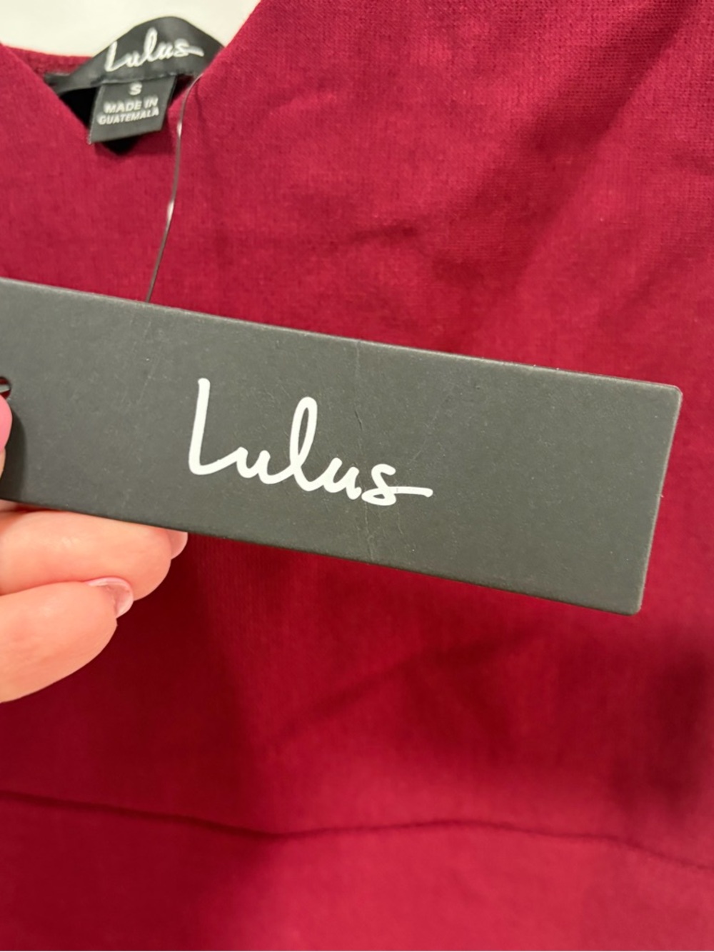 Lulus Stun Like Me NWT‎ size Small Wine Red Bodycon Trumpet Hem Midi Dress - Picture 7 of 12